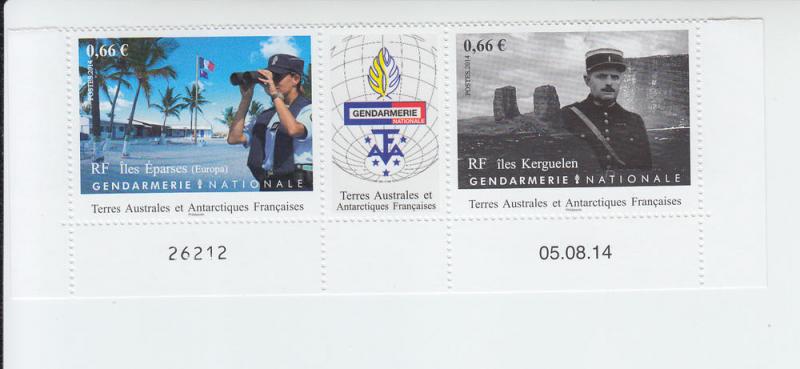 2014 FSAT Fr Antarctic Gendarmerie S2 w/label (Scott 512) NH