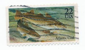 USA 1986 - Scott 2206 used - 22c, Atlantic cod, Fish 