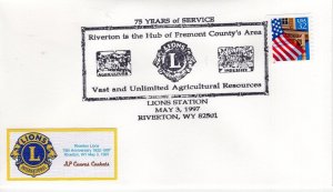 RIVERTON LIONS CLUB STATION, 75TH ANNIVERSARY,  RIVERTON, WY  1997  L6