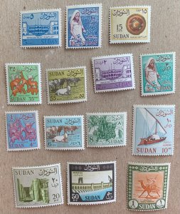 Sudan 1962 Definitives complete, MNH. Scott 146-159, CV $26.95