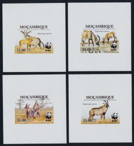 Mozambique 1930a-d imperf s/s's MNH WWF, Animals, Antelope