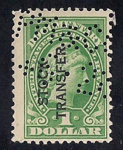 RD12 1 Dollar 1917-33 Series Stock Transfer Stamp used F