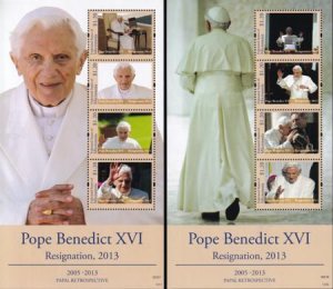 US 1020-21 Trust Territories Micronesia NH VF Pope Benedict Sheets