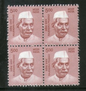 India 2016 11th Def. Series Makers of India 500p Rajendra Prasad  BLK/4 MNH