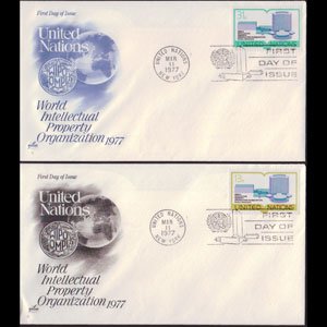 UN-NEW YORK 1977 - FDCs - 281-2 Intellectual Property Set of 2