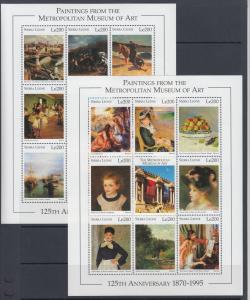 Sierra Leone Sc 1869-1876 MNH. 1996 World Famous Paintings at the Metropolitan