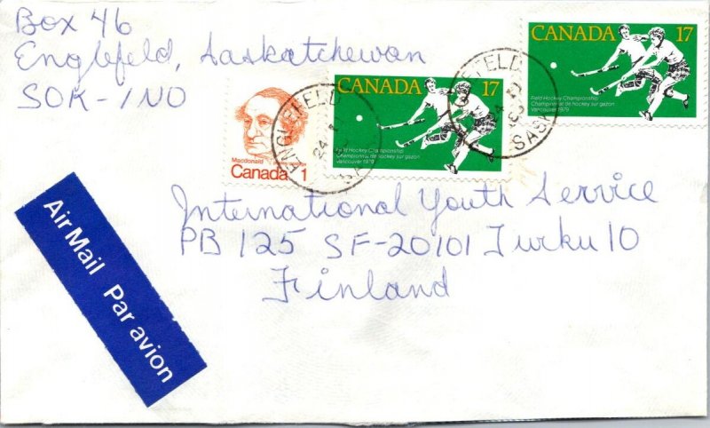 Canada 1980s Englefield Sask - Int'l Youth Service - Airmail - A02305