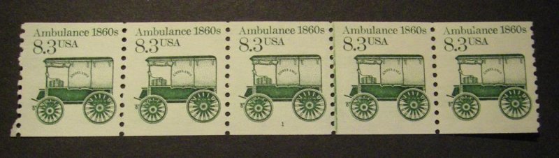 Scott 2128, 8.3 cent Ambulance, PNC5 #1, MNH Transportation Coil Beauty