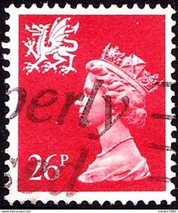 GREAT BRITAIN Wales 1987 QEII 26p Rosine Machin Type II SGW69a FU