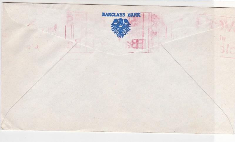 Trinidad & Tobago 1970 Barclays Bank Trinidad Cancel Airmail Stamps Cover R17670