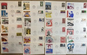 BIG LOT FIRST DAY COVERS 129 DIFF CACHET CRAFT ALL KEN BOLL COLOR FDCs 1946/1965