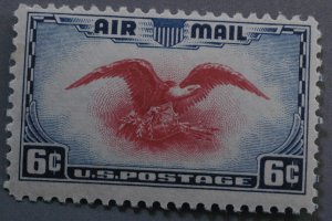 United States #C23 6 Cent Red Eagle Airmail w/ Guideline MNH