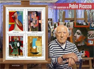 Niger 2021 MNH Modern Art Stamps Pablo Picasso Paintings Cubism Surrealism 4v MS