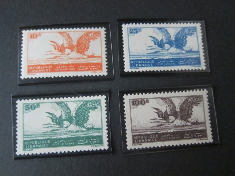 Lebanon 1946 Sc 107-110 Bird set MH