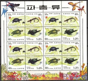 Korea 1998 Reptiles Turtles Lizards sheet MNH