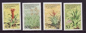 Dominica-Sc#847-50-Unused NH set-Local Plants-Flowers-1984-