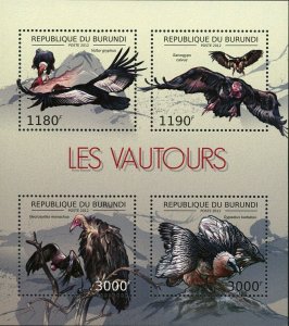 Vultures Stamp Vultur Gryphus Gypaetus Barbatus Bird S/S MNH #2798-2801