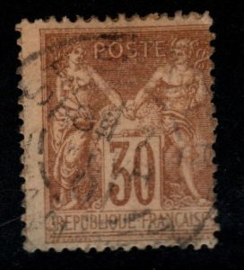 France Scott 73 type 1 5 used 1876 30c  piece of envelope still on gum