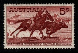 AUSTRALIA SG327 1961 5/- RED BROWN MNH