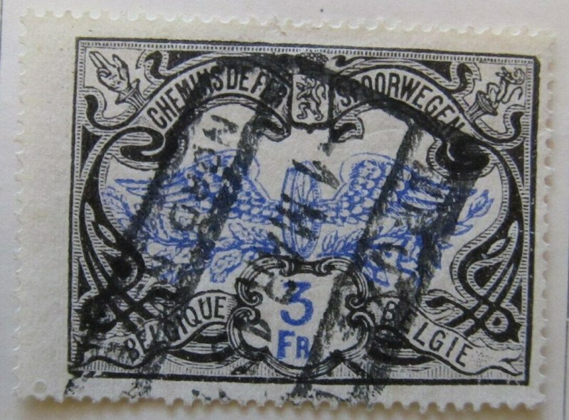 A6P17F36 Belgium Parcel Post and Railway Stamp 1902-06 3fr used