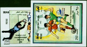 Iraq 1998 World Cup Set of 2 Mini Sheets SGMS2033 V.F MNH