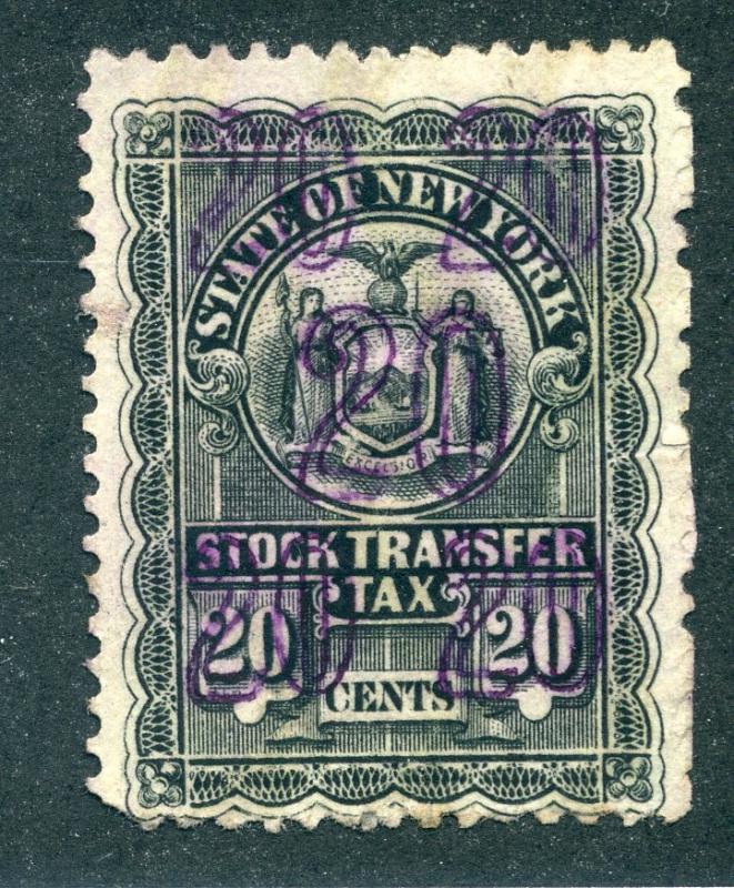 NY ST44 -20c - Used - New York Stock Transfer