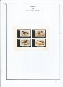 STAFFA - 1981 - Sea Birds - Sheet - Mint Light Hinged - Private Issue