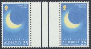 Alderney  SG A126  SC# 129 Eclipse MNH Gutter Pair see scan 