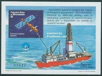 Micronesia 1998, Int. Ocean year s/s, Communications satellite, MNH