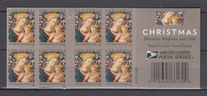 (G) USA #5143a Christmas Florentine Full Booklet of 20 stamps  MNH