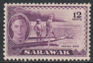 Sarawak Scott 187 - SG178, 1950 George VI 12c MH*