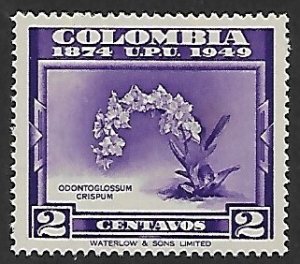 Colombia # 581 - Odontoglossum - MNH.....[Zw11]