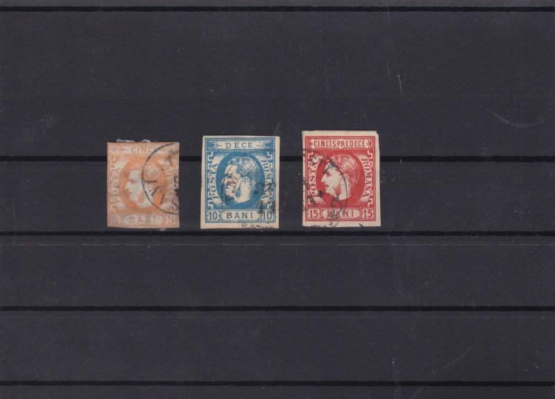 romania 1869 used  imperf  stamps cat £150  ref 11470