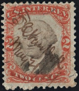 R135 2¢ Third Issue Documentary Stamp (1871) Used