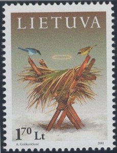 Lithuania 2001 Sc 708 1.70 l Christ's cradle Christmas New Year