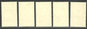 ETHIOPIA 1964 Very Fine MH Granite Paper Stamps Set Scott # 415-419 CV 17.35 $