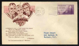 United States First Day Covers #737 (Planty 737-48), 1934 3c Mothers of Ameri...