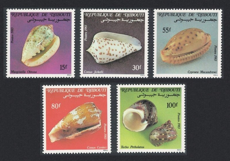 Djibouti Shells 5v 1983 MNH SG#893-897