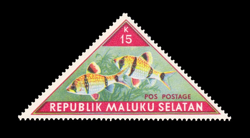 REPUBLIC OF SOUTH MALUKU STAMP. TOPIC: FISH. UNUSED. ITEM 15K