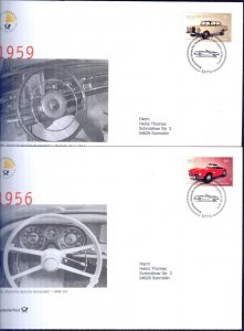 Germany 2015 Classic Cars Mercedes BMW Mi. 3143/4 2 FDC