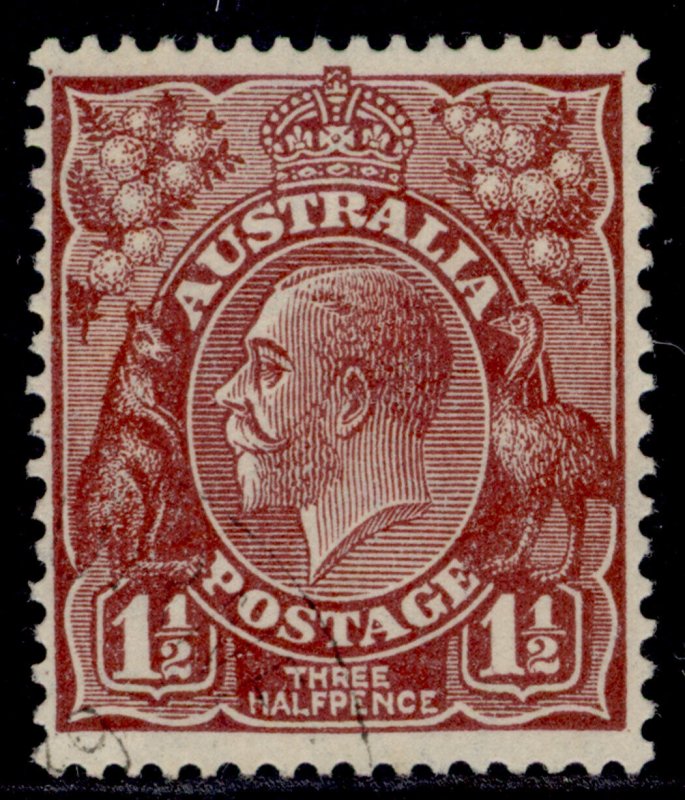 AUSTRALIA GV SG126, 1½d red-brown, FINE USED. Cat £18.