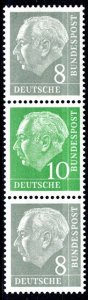 Germany Bund Scott # 707 (2), 708, mint nh, se-tenant, S48