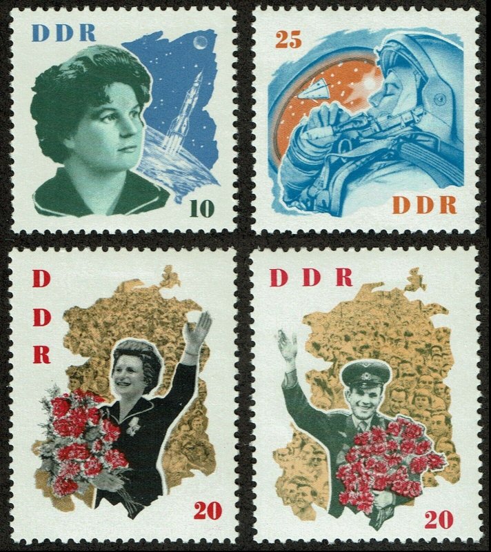 HuskyStamps ~ Germany DDR #673-676, set of 4, MNH, Space,  6 pictures