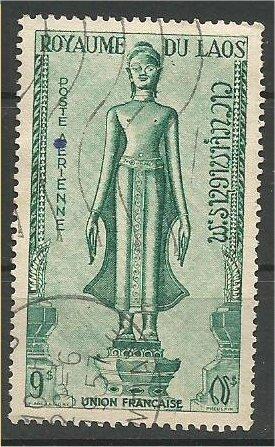 LAOS, 1953, used 9k, Buddha statues Scott C9