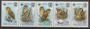 SWAILAND 1982 WWF SG 399/403 MNH