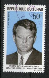 CHAD - TCHAD 1969 FAMOUS PEOPLE, R. F. KENNEDY, APOSTLES OF NON-VOILENCE Canc...