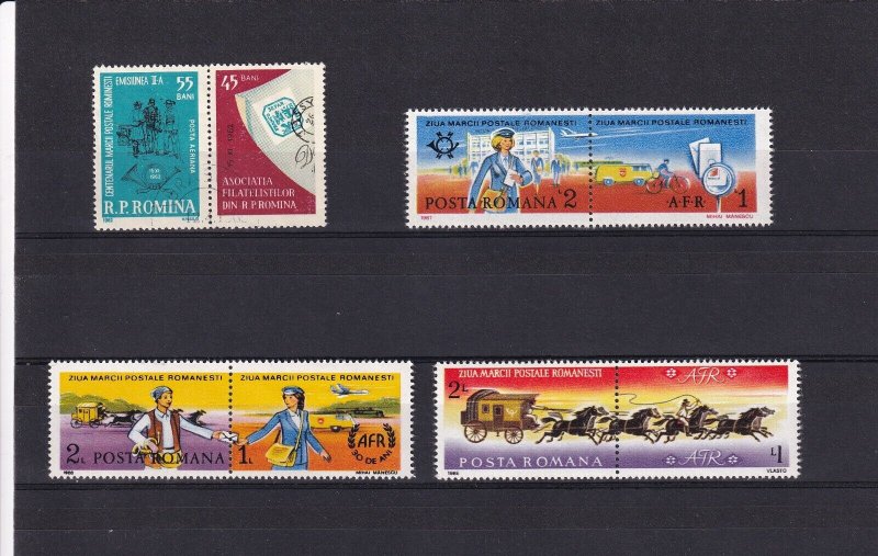 SA09a Romania 1962-1988 Stamp Day used and mint stamps