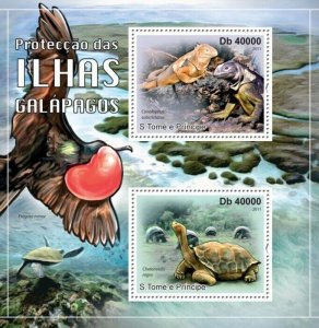 S. TOME & PRINCIPE 2012 - Protection of Galapagos Islands - Scott 2400.