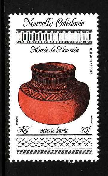 New Caledonia-Sc#C229-unused NH airmail-Native Pottery-1992-