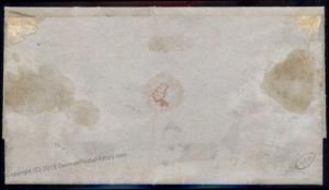 USA Sc1 Cover 5c Franklin New York to Washington CN Cover 4 Margin 84154